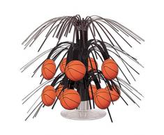 Beistle Basketball Mini Cascade Tafelaufsatz, 18 cm, Schwarz/Braun