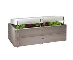 Juwel 20474 Beet / Hochbeet Timber | umfangreiches Systemzubehör vom Ganzjahres-Beetsystem bis zur Schneckenkante, Kräuterbeet aus umweltfreundlichem Plastik, beliebig erweiterbar | 130 x 60 x 52 cm