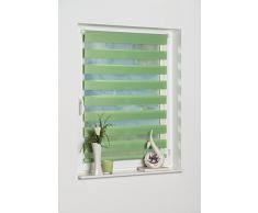 K-home Klemmfix Doppelrollo Madrid ohne Bohren Grün 70 x 150 cm (B x L)