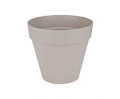 Elho Loft Urban Rund Rollen 60 - Blumentopf - Warmes Grau - Draußen - Ø 59 x H 53.2 cm