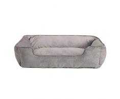 dibea DB00927 2-in-1 Hundebett Hundekissen Hundekörbchen Hundesofa Größe 110x80 cm, L, dunkelgrau/hellgrau, 3350 g