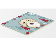 Caroline s Treasures bb1708cmt Winter Urlaub langhaarig creme Dackel Küche oder Badteppich, 20 durch 76,2 cm Multicolor