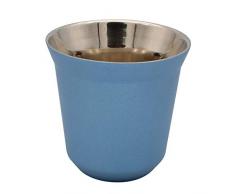 Dianoo Kaffeetasse Espressotassen Aus Edelstahl Doppelwandig Thermisch Isoliert Kapsel Kaffeebecher Blau