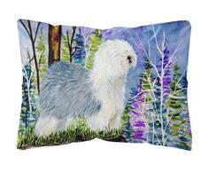 Carolines Treasures SS8641PW1216 Dekokissen aus Leinenstoff, Motiv Old English Sheepdog, groß, Mehrfarbig