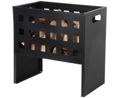 Esschert Design Feuerkorb, Feuerstelle, rechteckig in schwarz, ca. 50 cm x 31 cm x 50 cm