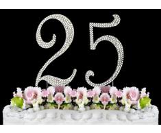 Rhinestone Cake Topper Number 25 by other