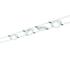 Paulmann 501.07 Seilsystem RoundMac Set erweiterbar Tageslichtweià 4x4W Weià matt Dimmbar Tunable white LED 50107 Seilleuchte Hängeleuchte