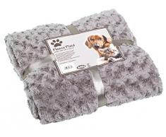 Nobby 70981-17 Kuscheldecke Fleece Plaid Super Soft, 100 x 150 cm, hellgrau