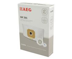 AEG GR28S Staubsaugerbeutel (4 Synthetik Staubbeutel, 1 Mikrofilter, optimale Filtration und dauerhaft starke Saugleistung, +50% Lebensdauer, u. a. für Vampyr CE, weiß)