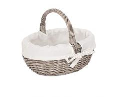 Kleine Gef�ttert Antique Wash Wicker Badezimmer Einkaufswagen