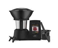 Taurus Mycook Touch Black Edition II Küchenmaschine, Wifi, 1600 W, 2 l, bis 140 o, multifunktional, über 7400 kostenlose Rezepte, Dampfgarer und Edelstahlkorb