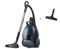 AEG VX9-4-8IBX Staubsauger mit Beutel (XL-Softräder, Frontlichter, Ergo-Handgriff mit Fernbedienung, Inkl. Zusatzdüsen, 4 Stufen + Automatik, 5 l Staubbeutel, 460 Watt, 12 m Aktionsradius, blau)