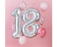 Ginger Ray SG-101 Balloon Bundle-18th Birthday Ballons, plastik, rose