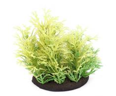 sourcingmap Kunststoff Künstliche Wasser Pflanze für Aquarium, Das, 7 cm, Licht gelb