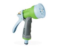 Relaxdays Gartenbrause Profi, 8 Sprühfunktionen, Dauerarretierung, 1/2 Zoll Anschluss, Handbrause Garten, Mehrfarbig