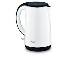 Tefal KO260130 Teekanne, 1,7 l, 2400 W, Schwarz, Weiß, Kunststoff, Edelstahl, Wasserstandsanzeige, Überhitzungsschutz