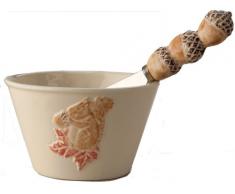 October Hill Schüssel und Streuer, handbemalt, für Käse, Dips, Salsa, Dressing, Gewürze, Servierschale