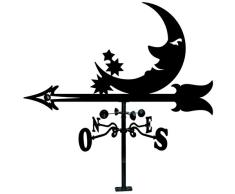Arthifor Sonnensegel mit Mond-Silhouette, Schwarz matt