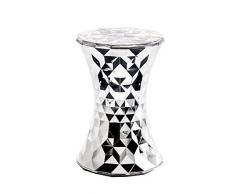 Kartell Stone Hocker, Bambus, chromed, 30 x 45 x 30 cm
