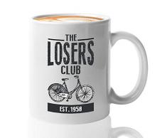 Horror Movie Kaffeetasse – The Losers Club – inspirierte Zitate Film Film Film Buch Mystical Pennywise The Dancing Clown Derry Schauspielerin Fan 11oz weiß