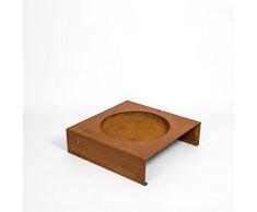 Keilbach Designprodukte light-my-fire Feuerstelle, Rostpatina, Maße 80 × 80 × 22 cm