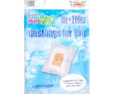 mistervac MV 609 / Staubsaugerbeutel Vlies 5-lagig / Vorteilspack 20 Tüten + 4 Filter / für Bosch und Siemens BIG BAG 3 L