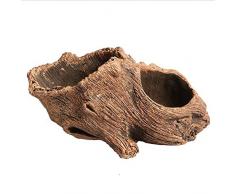 Oma s Story Vintage Gartentöpfe Kreative Kunstholz Beton Kakteen Sukkulenten Pflanzgefäß Topf Braun-d