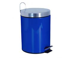 MSV Kosmetikeimer Blau Mülleimer Treteimer Abfalleimer - 3 Liter â mit Herausnehmbaren Inneneimer