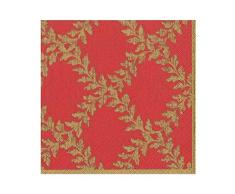 Caspari 13951L Trellis Paper Luncheon Napkins in Red, Per Package Papierservietten mit Spalier, Acanthus Rot, 20 Stück, Papier