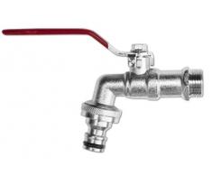 Bradas GKK0412 Gartenschlauch Wasserhahn 1/2 bsp Kugelhahn mit Metallschnappverbindung passt Hozelock, silber, 3 x 5 x 2 cm