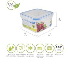 Oryx 5025010 Frischhaltedose aus Kunststoff, quadratisch quadratisch 1200 ml. 15x15x8 (Alt.) cm durchsichtig