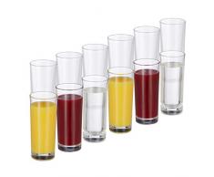 Relaxdays 12er Set Longdrinkgläser, für Cocktails, Saft, Wasser, 300 ml, zylindrisch, spülmaschinenfest, transparent