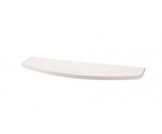 King Home M1106003 Wandregal Stondata Truciolare Nobilitato Bordato auf 3 Seiten, weiß, 60X19,5X1,8H