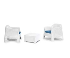 Keter Lounge Set, In und Out Patio, weiß, 87,3x80,5x82,3 cm, 17204187