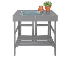 Esschert Design Pflanztisch, grau, 78.5 x 58 x 81.8, CF30G