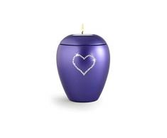 Urns UK Ventnor Kerze in Herzform, 1,5 l, Violett