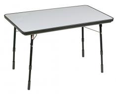 Lafuma Klappbarer, höhenverstellbarer Gartentisch, 115x68,5 cm, Wetterfest, Arizona, Carbon (Grau), LFM2208-4256