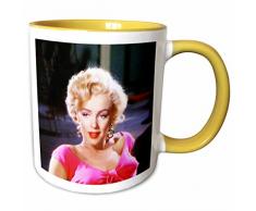 3dRose 261280_8 Mug Becher, keramik, Gelb/Weiß