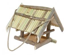 Windhager Vogelfutterhaus Zugspitze, Vogelfuttersilo, Vogelhaus, Futterspender für Vögel, inklusive Aufhängeschnur, Vogelhäuschen aus Massivholz, 06843