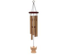 Chimesofyourlife fa-angel-19-bronze Windspiel mit Engelsfigur, 48,3 cm, bronzefarben