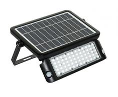LUCECO leistungsstarker 10W LED Solar Flutlichtstrahler, 1080lm, 4000K, IP65-geschützt, 2 Bewegungsmelder, LEXSF11B40-01