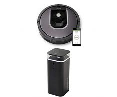 IRobot Roomba 960 Saugroboter, App-Steuerung (hohe Reinigungsleistung, keine Verhedderungen und mit Dirt Detect, WLAN-fähig) silber + Dual Mode Virtual Wall (2 Modi für Roomba Begrenzung) schwarz
