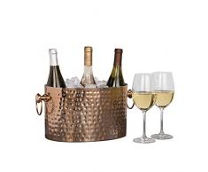 Chic Chill Champagner- und Weinkühler, handgefertigt, für 3 Flaschen kupfer