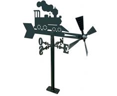 Arthifor Windlicht für Garten Lokomotive schwarz matt