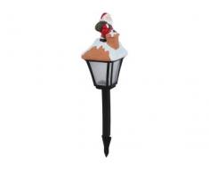 ABC Home Garden Weihnachtsmann Solarleuchte Solarstecker Weihnachtsdeko LED Solarbetrieben EIN-& Ausschalter Lichtsensor, Mehrfarbig, 14,5x13x52,5 cm