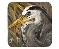 Caroline s Treasures jmk1229fc blau Heron Schaumstoff Untersetzer (Set von 4), 8,9 cm H x 8,9 cm W, multicolor