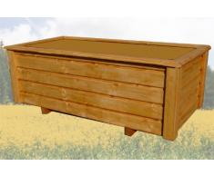 SchwibboLa Pflanzkasten Hochwertiger ClassiV lasiert Teak Außenmaße 100 x 40 x 40 cm Blumenkasten Hochbeet Pflanztrog Nr. PK-483-A7, Holz