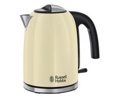 Russell Hobbs Wasserkocher Colours+ Creme, 1,7l, 2400W, Schnellkochfunktion, optimierte Ausgusstülle, herausnehmbarer Kalkfilter, Wasserstandsanzeige, Füllmengenmarkierung, Teekocher 20415-70