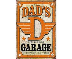 Schatzmix Dads Garage it I can fix it it Aint Broke Metal Sign deko Sign Garten Blech