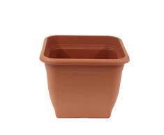 greemotion Pflanzkübel Pia Terrakotta - Blumentopf 58x58cm - 76,5L Blumenkübel eckig - Übertopf UV-beständiger Kunststoff - Pflanztopf frostsicher - Pflanzgefäß mit Bodenlöchern - Pflanzen-Zubehör